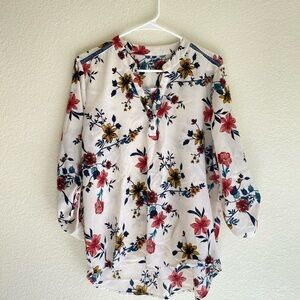 Floral Print Women's Top - Multicolor